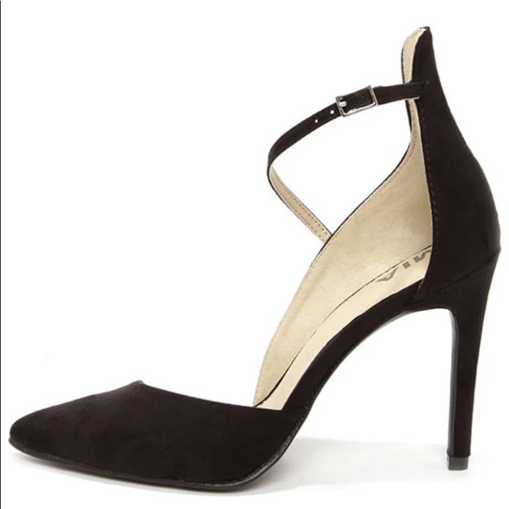 MIA Black Suede Heels